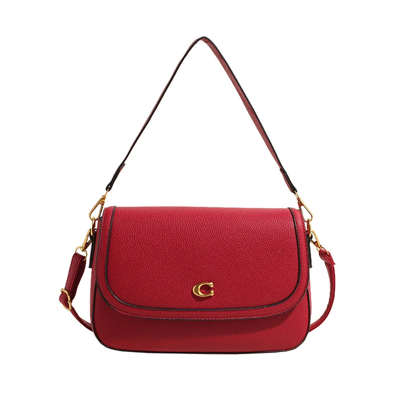 Luxury Women Elegant Leather Fashion Shoulder Bag High End Designer Tote Handbag For City Commuter Lifestyle Fashion