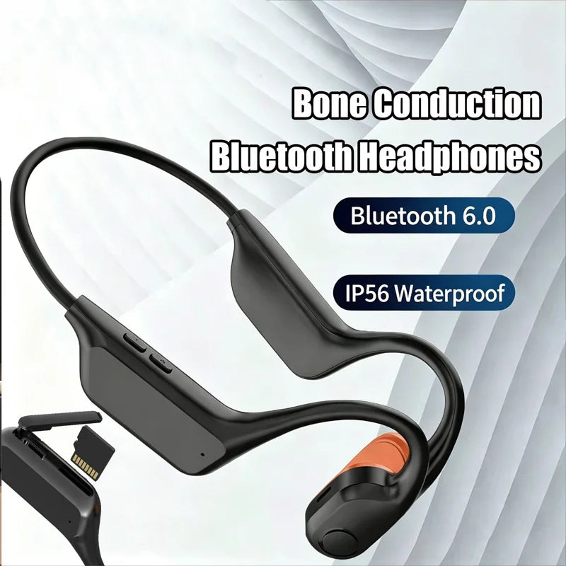 Open-Ear Bone Conduction Bluetooth Headphones with Extra-Long Battery Life Perfect for Sports Running Cycling Swimming