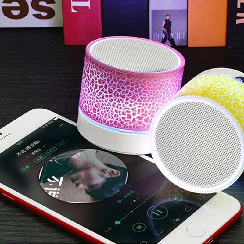 Bluetooth Mini Speaker Wireless Speaker Colorful LED TF Card USB Subwoofer Portable MP3 Music Sound Column For Car PC Smartphone