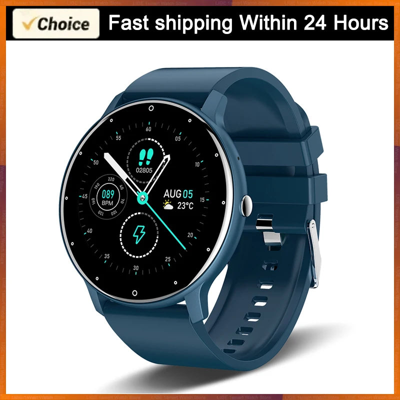 Smartwatch Elegante Redondo com Monitorização da Saúde e Fitness