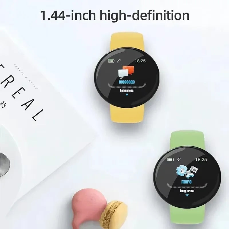 Smartwatch Redondo com Chamadas Bluetooth e Monitorização da Saúde