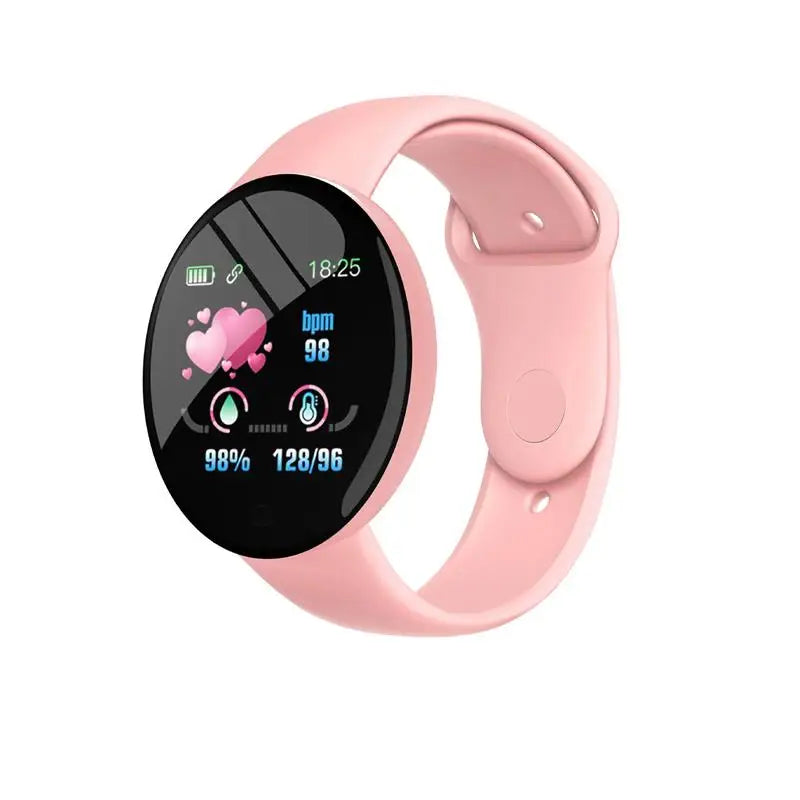 Smartwatch Redondo com Chamadas Bluetooth e Monitorização da Saúde