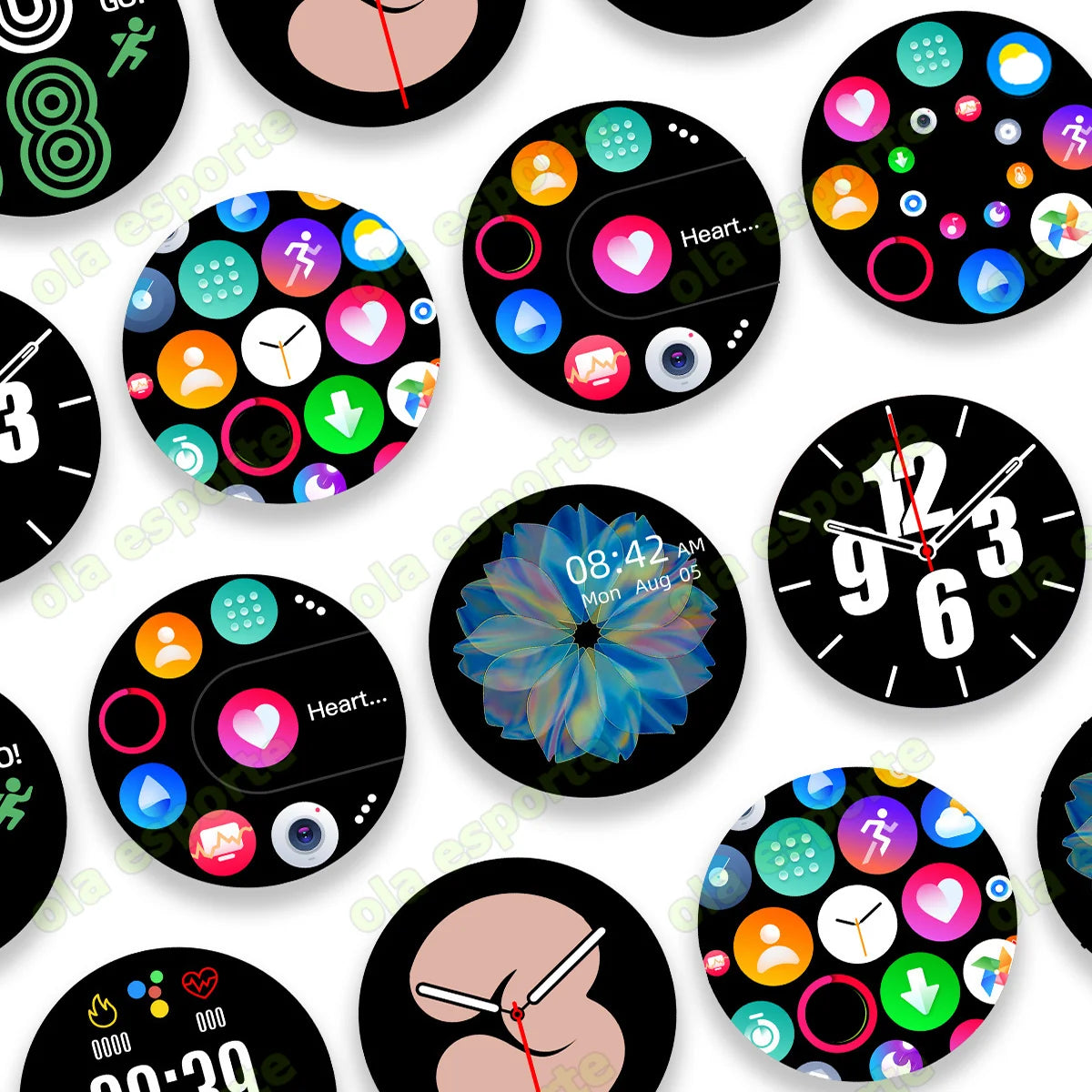 Smartwatch Elegante com Chamadas Bluetooth e Monitorização da Saúde