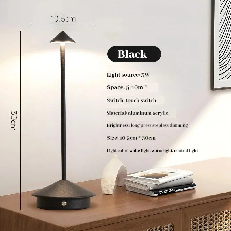 Candeeiro LED Recarregável Sem Fios Premium – Toque Tátil | Auvenza