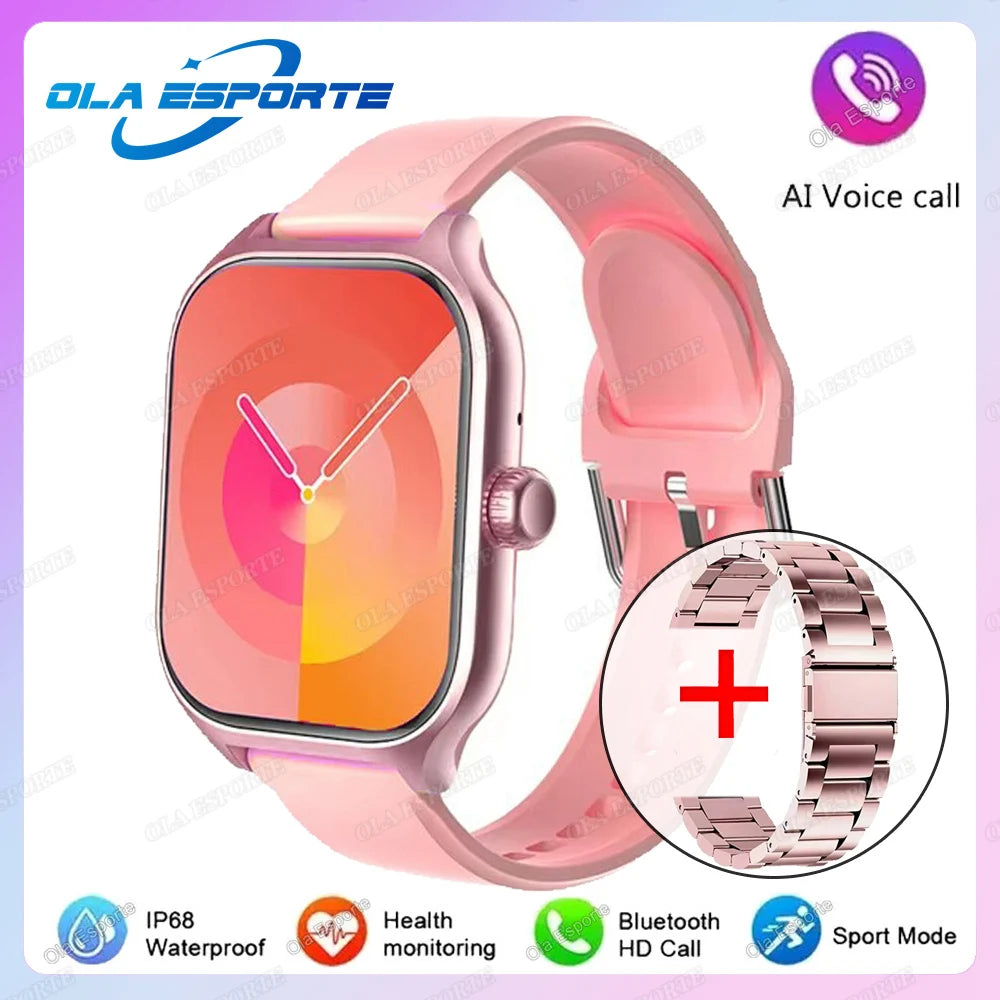 Smartwatch HD 2,01” com Chamadas Bluetooth e Monitorização da Saúde