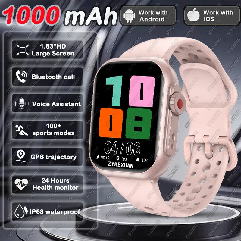 Smartwatch Ultra AMOLED 1,85” com Chamadas Bluetooth e IP68