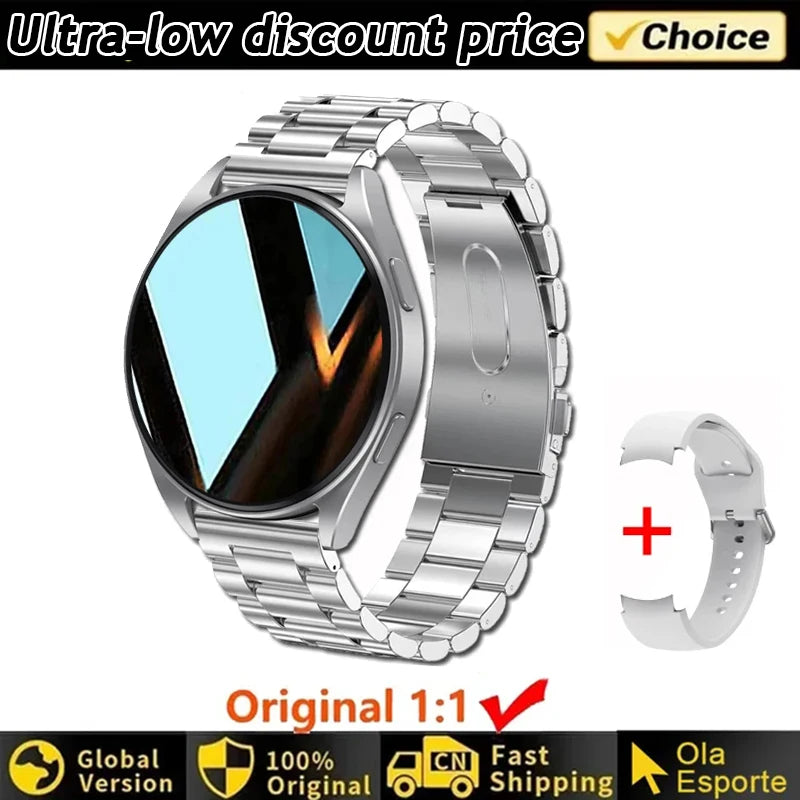 Smartwatch Elegante com Chamadas Bluetooth e Monitorização da Saúde