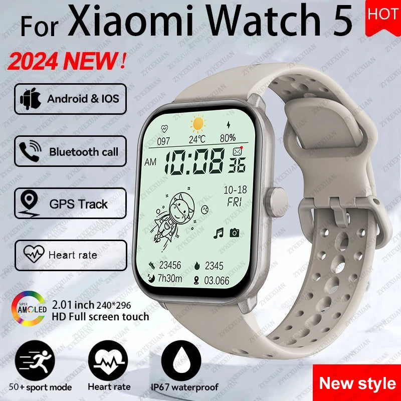 Smartwatch AMOLED com Chamadas Bluetooth, GPS e Monitorização da Saúde