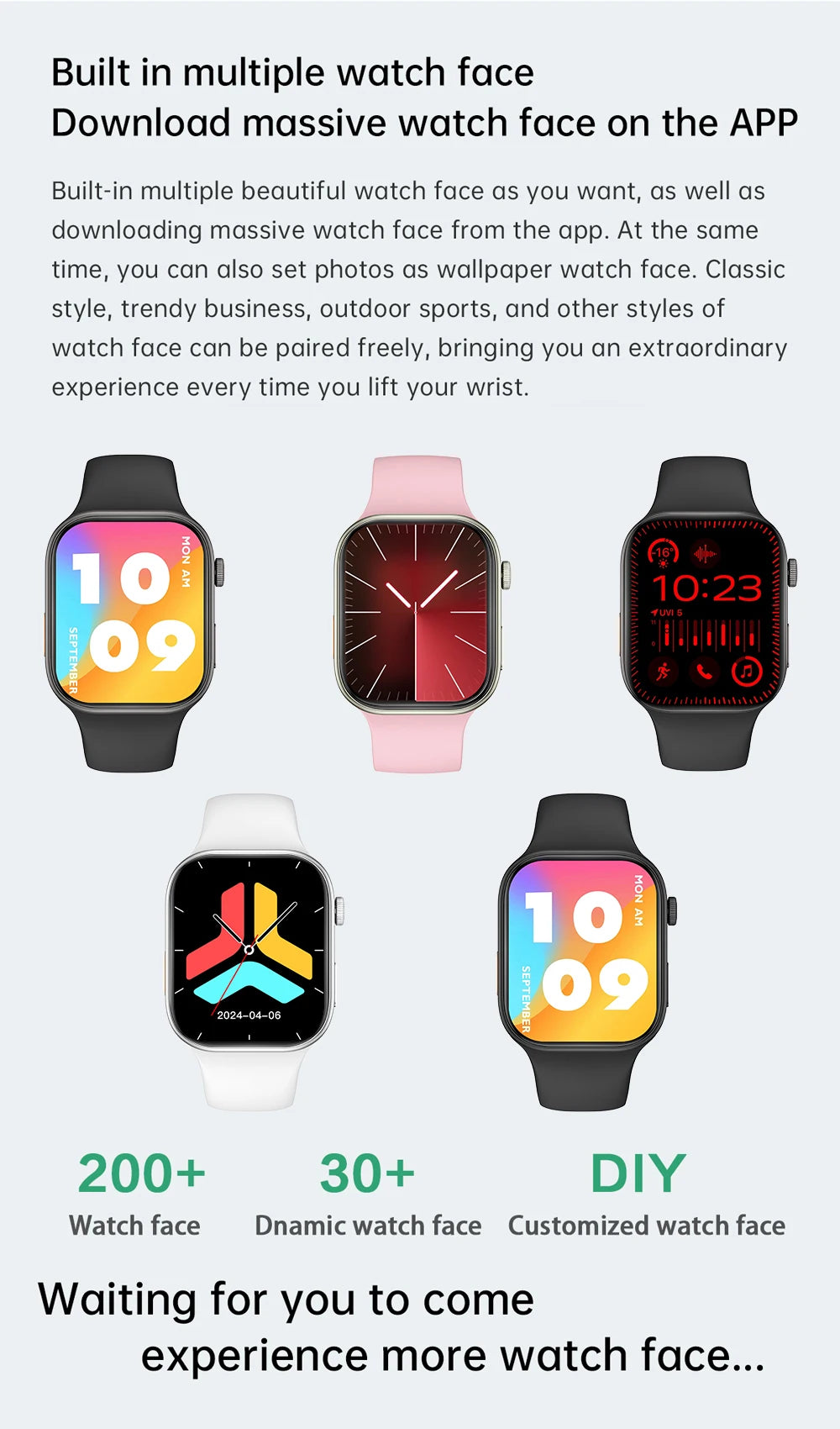 Smartwatch HD 1,83” com Chamadas Bluetooth e Monitorização do Sono.