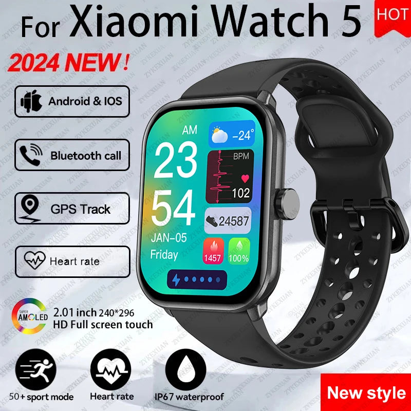 Smartwatch AMOLED com Chamadas Bluetooth, GPS e Monitorização da Saúde