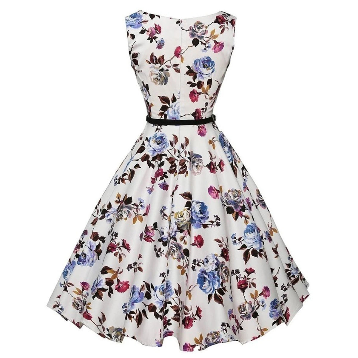 Vestido Vintage Floral Estilo Rockabilly
