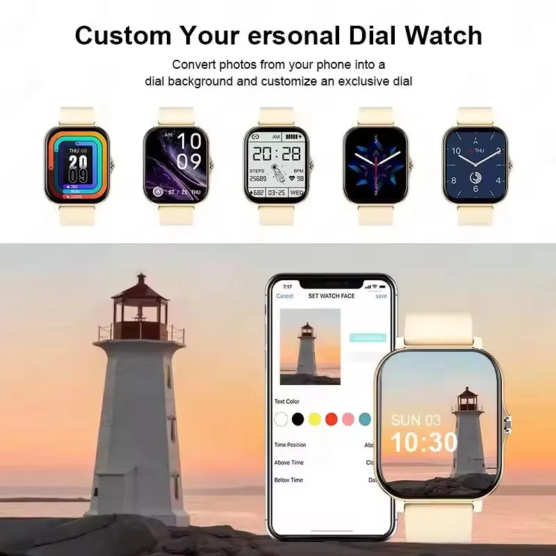 Smartwatch Inteligente com Chamadas Bluetooth e Ecrã Tátil HD