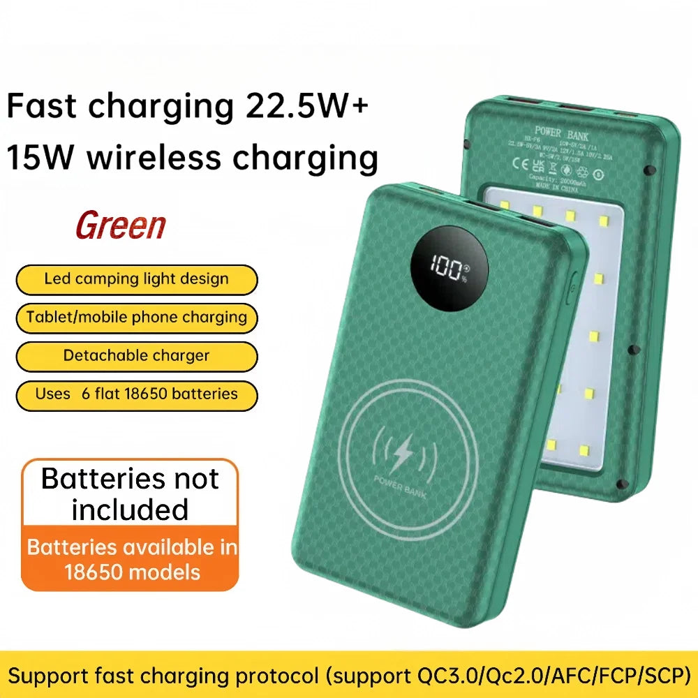 Power Bank Magnética 20.000mAh com Carregamento Rápido 22.5W e Carregamento Sem Fios