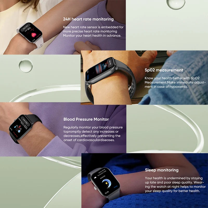 Smartwatch AMOLED com Chamadas Bluetooth, GPS e Monitorização da Saúde