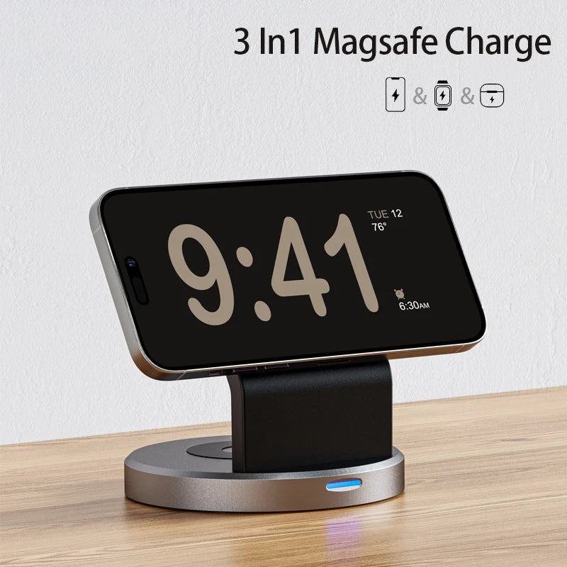 Estação de Carregamento Magnética 3 em 1 para, Apple