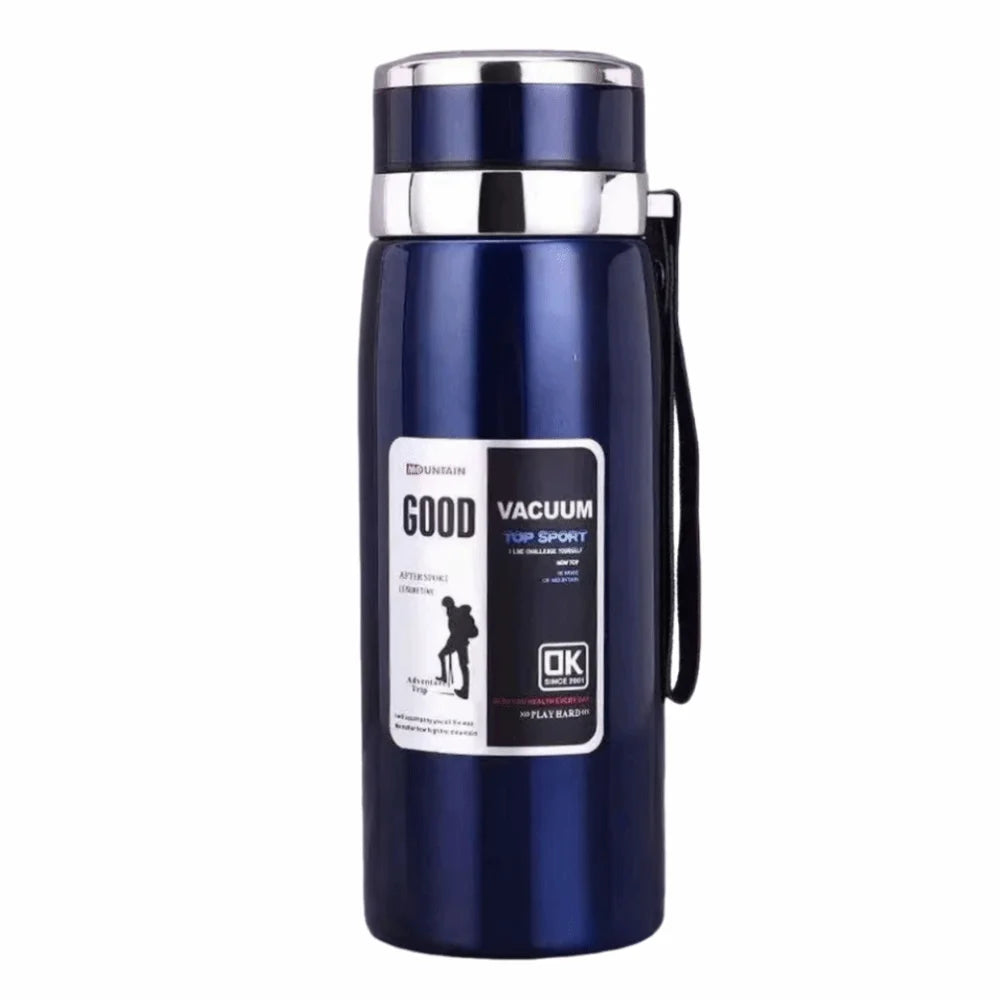 800/1000ml Sports Thermos Bottle Large Capacity Stainless Steel Insulated Water Bottle with Hanging Rope Leak Proof