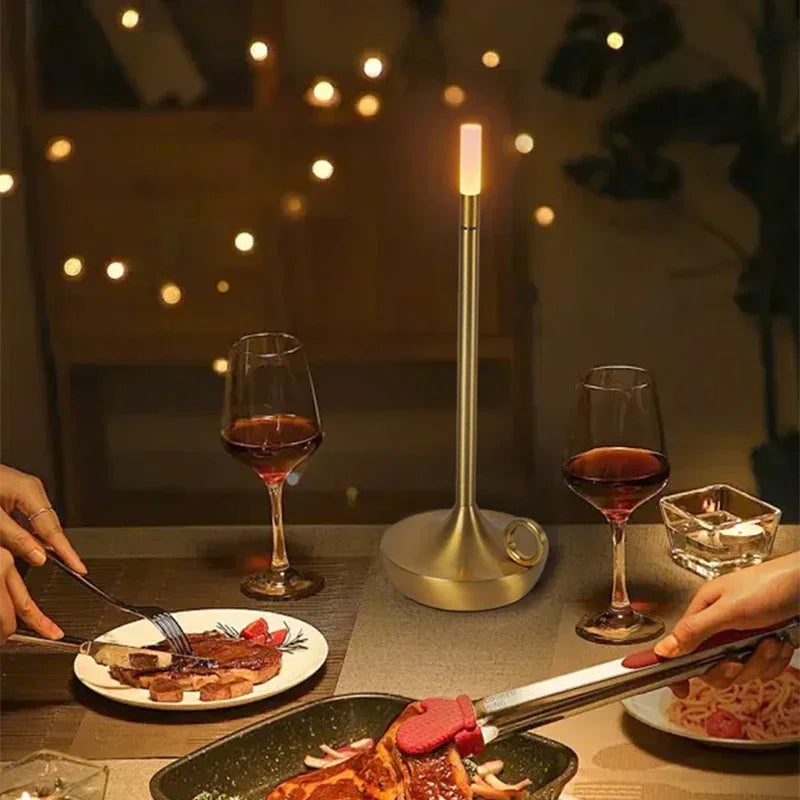 Candeeiro LED Ambiente Recarregável Estilo Vela Premium