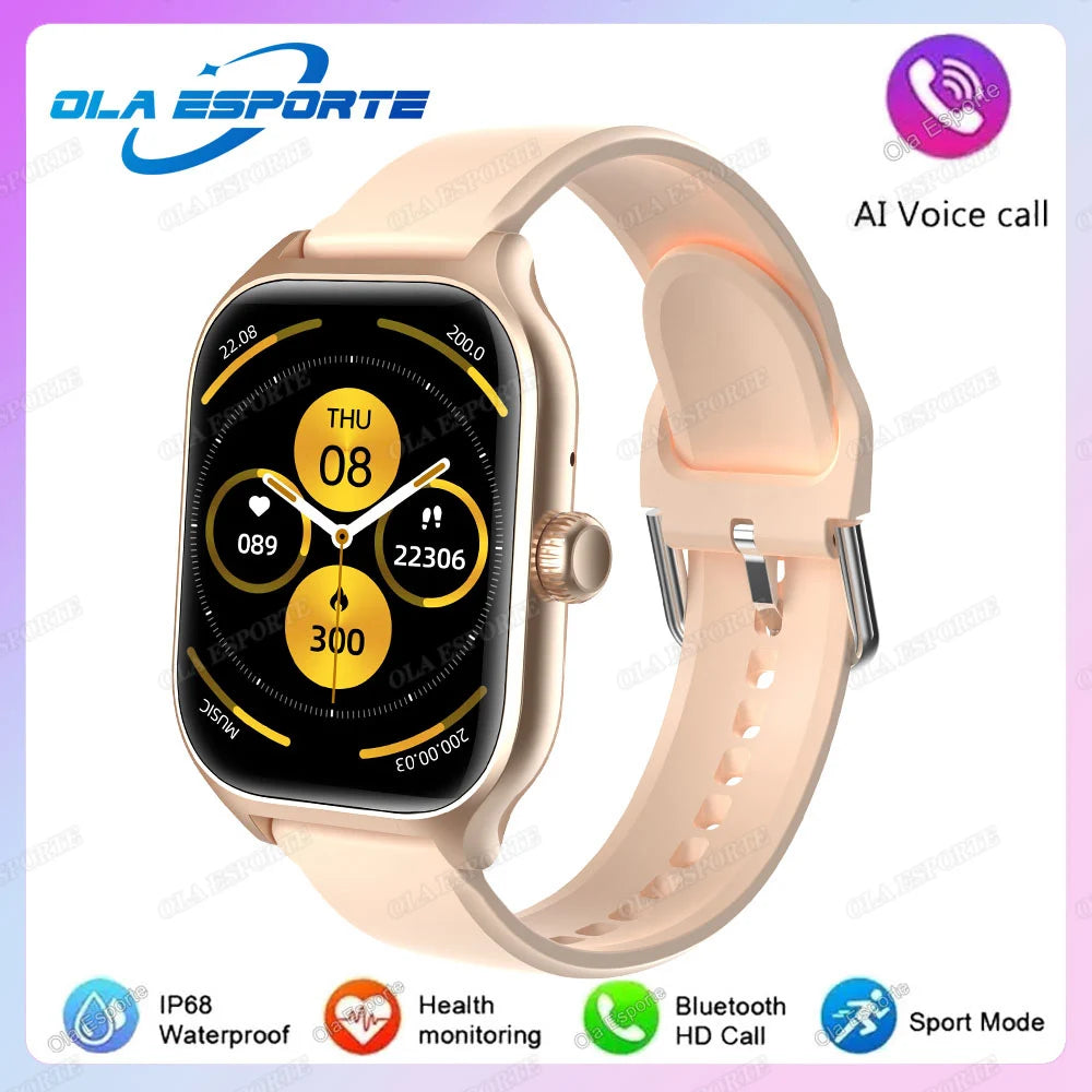 Smartwatch HD 2,01” com Chamadas Bluetooth e Monitorização da Saúde