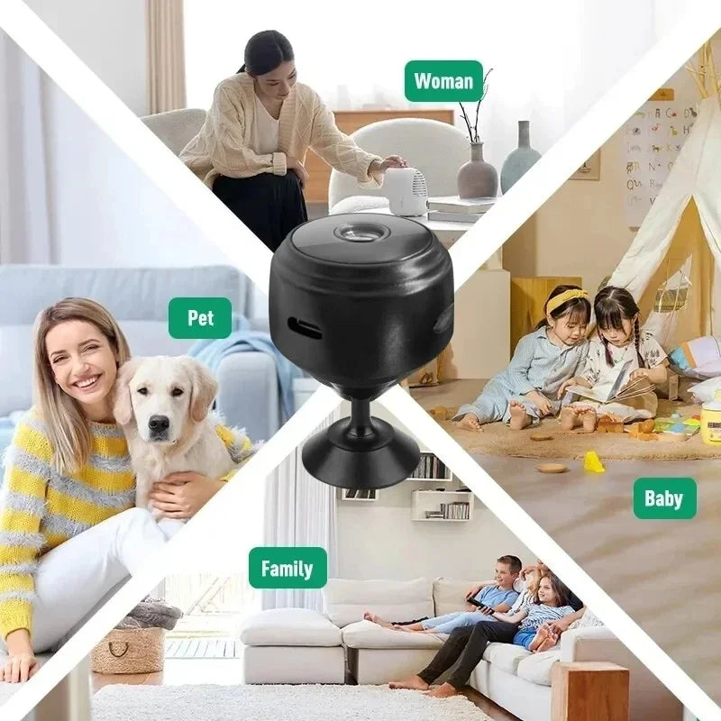 Mini Câmara Wi-Fi HD A9 – Câmara de Vigilância Inteligente