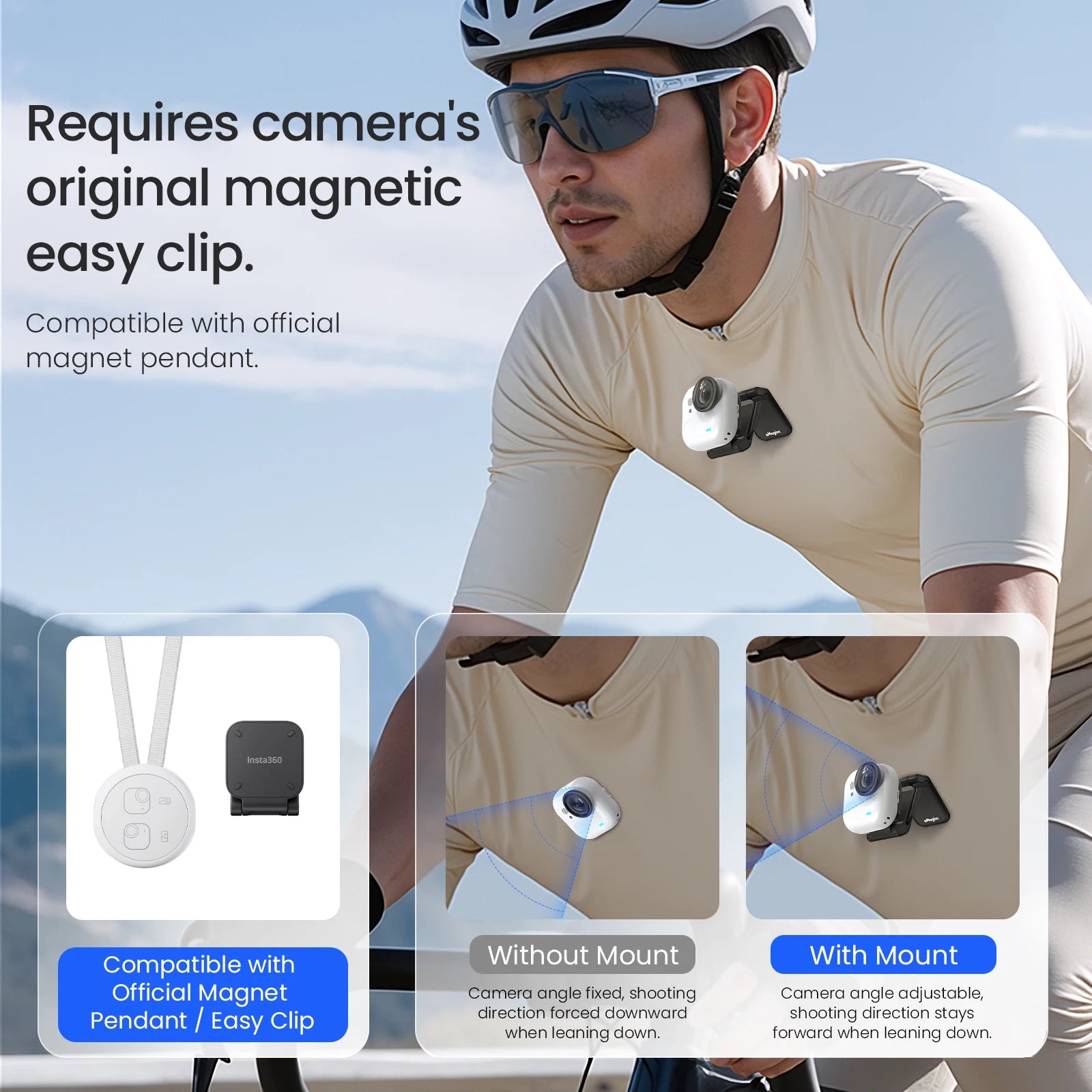 Suporte Magnético Ajustável para Insta360 GO Ultra