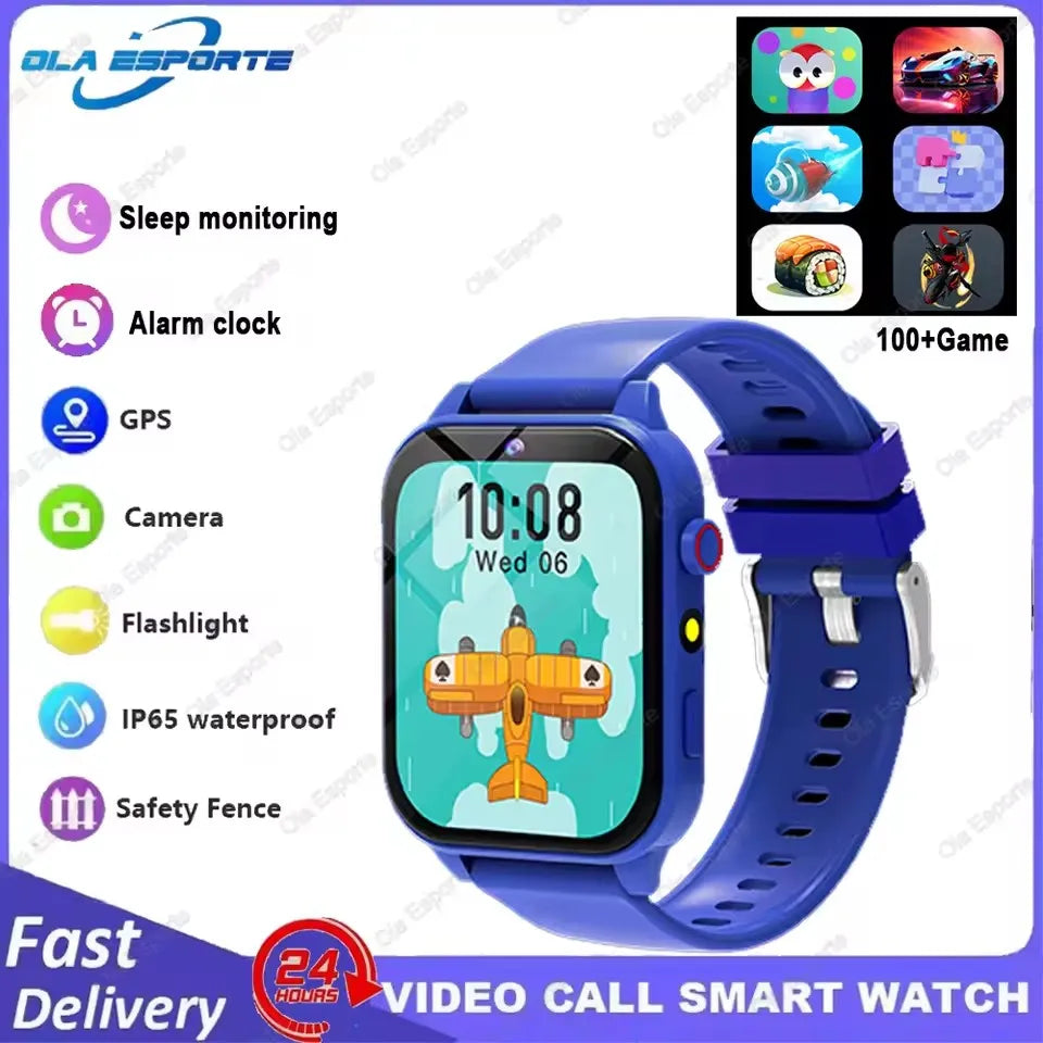 Smartwatch Infantil com Jogos, Música e Ecrã Tátil HD