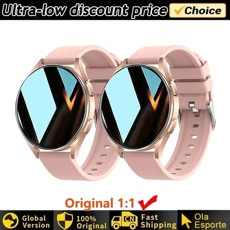 Smartwatch Elegante com Chamadas Bluetooth e Monitorização da Saúde