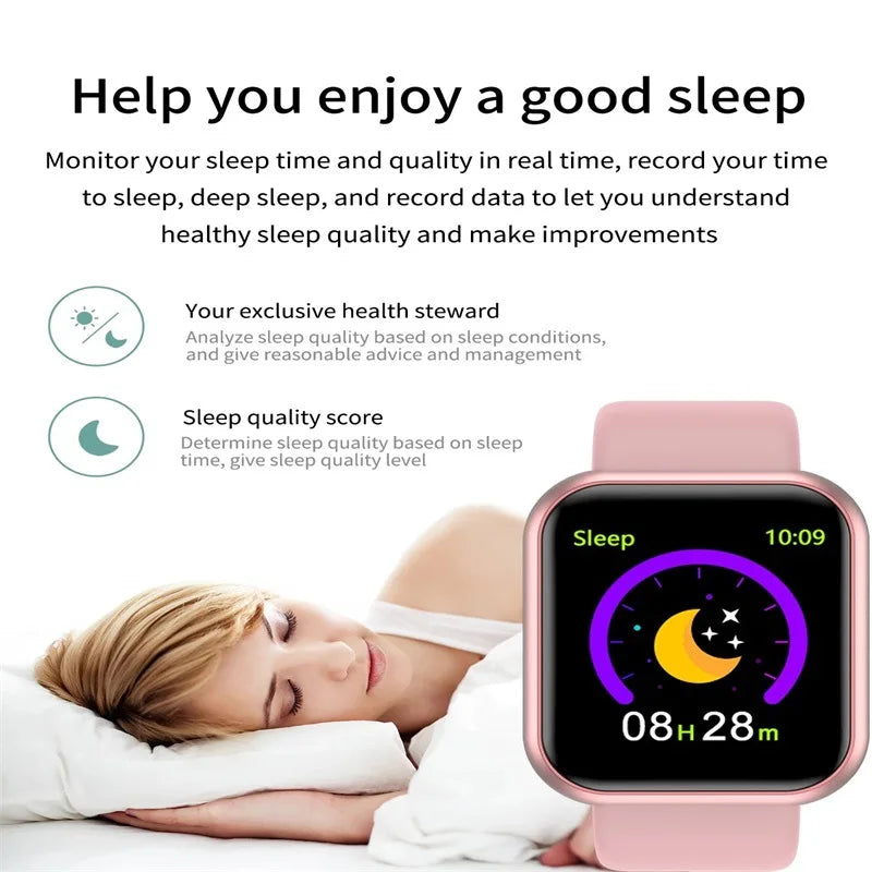 Smartwatch Y68 com Monitorização da Saúde e Fitness