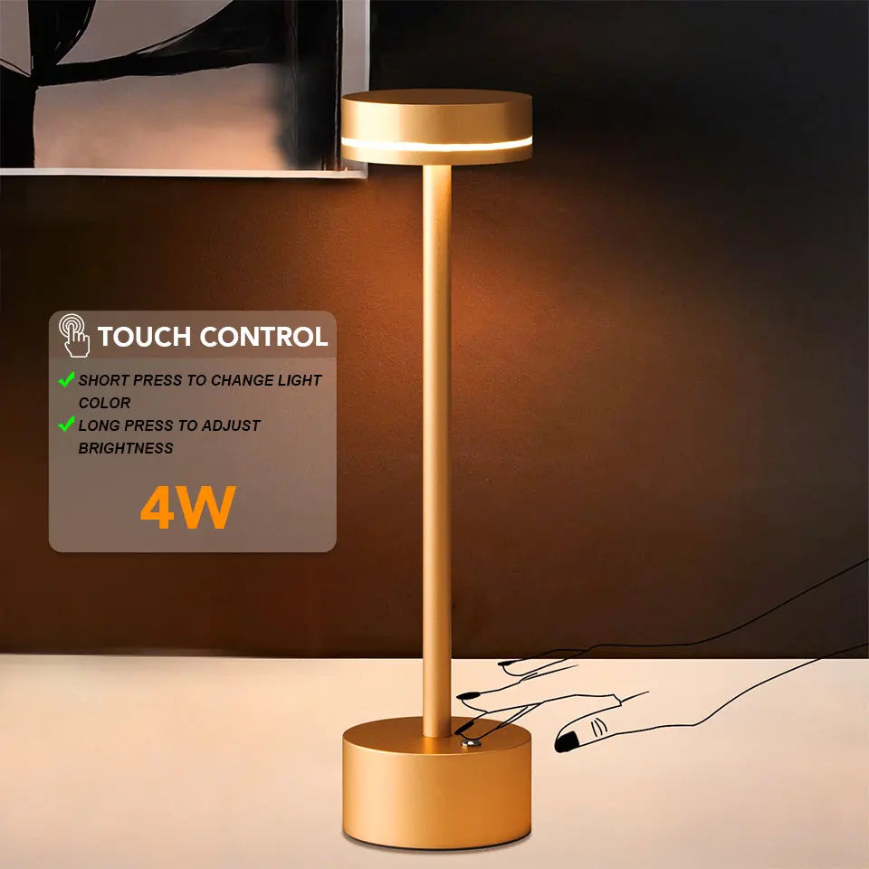 LED Ambient Table lamp 3 Color Stepless Dimming Touch Small Night Light Desk Light For Cafe Bar Restaurant Bedroom Decor Gift