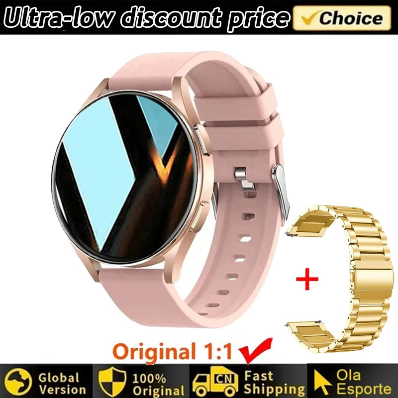 Smartwatch Elegante com Chamadas Bluetooth e Monitorização da Saúde