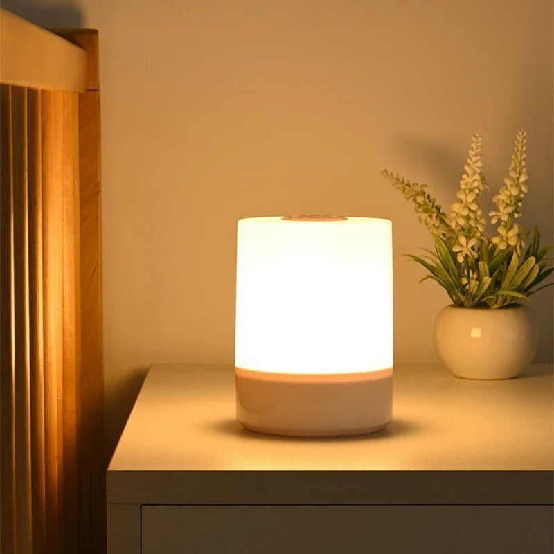 Candeeiro LED de Cabeceira Recarregável - Luz Regulável com controlo Tátil