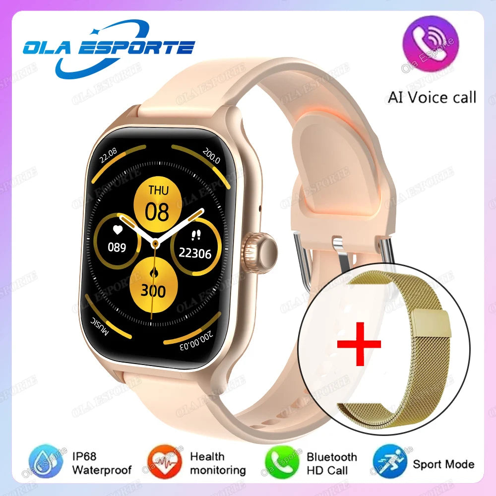Smartwatch HD 2,01” com Chamadas Bluetooth e Monitorização da Saúde