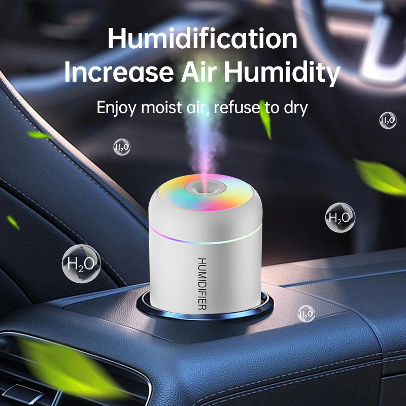 Humidificador Mini USB com Luz LED RGB – Difusor Aromático 180ML