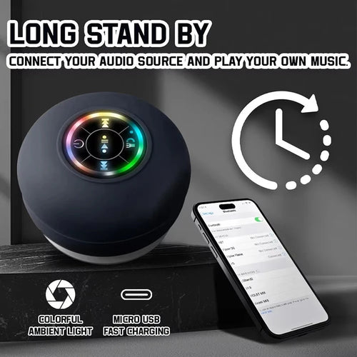 Coluna Bluetooth Portátil LED Impermeável