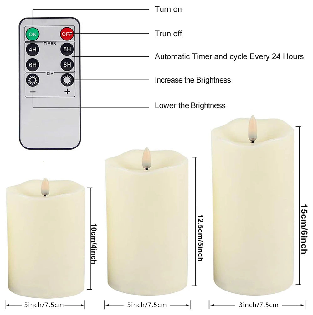 Velas LED Decorativas Premium com Comando Remoto