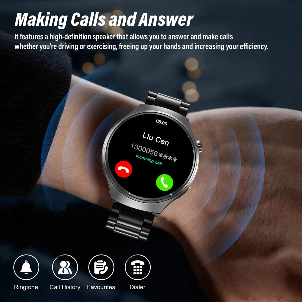 Smartwatch Premium com Chamadas Bluetooth e Monitorização da Saúde