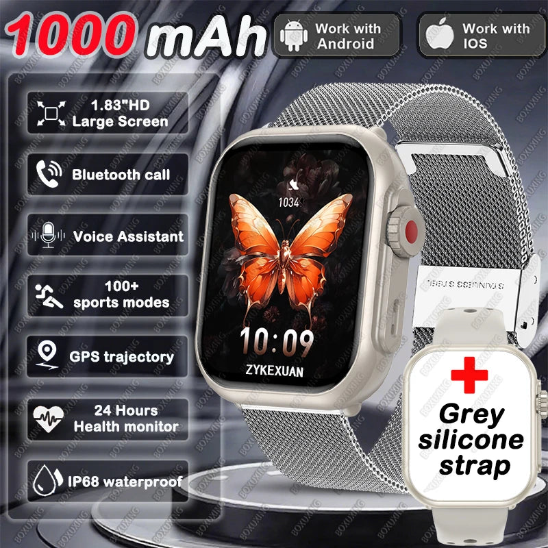Smartwatch Ultra AMOLED 1,85” com Chamadas Bluetooth e IP68
