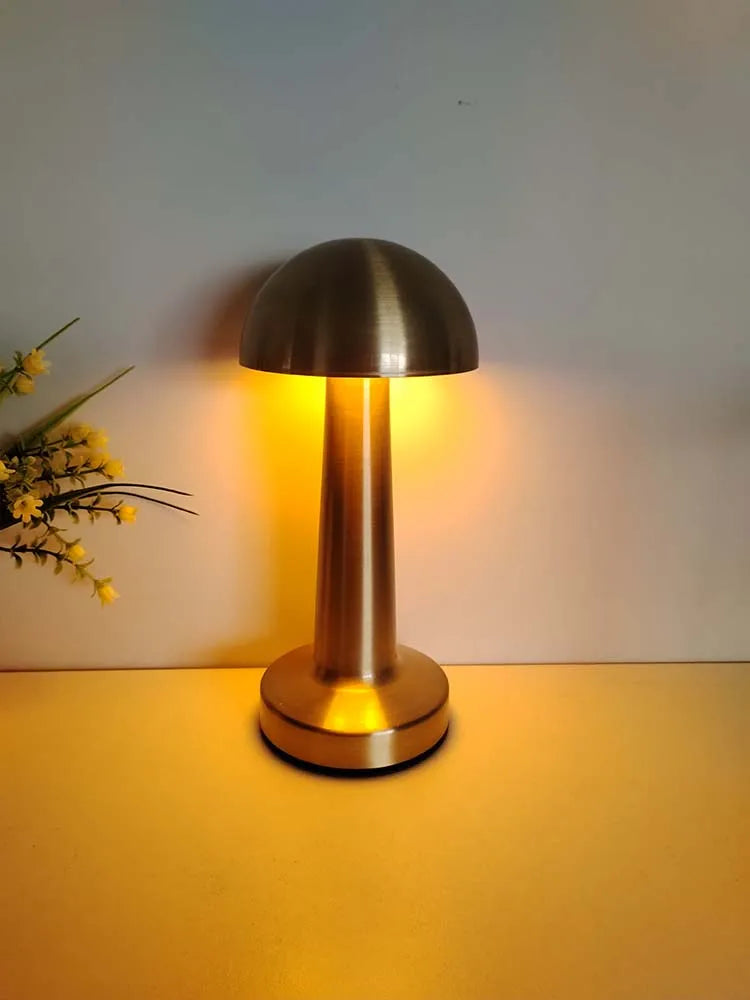 Rechargeable Led Table Lamp Retro Night Light Desk Bar Coffee Dining Room Home Decor Wireless 3 Colors Dimmable Touch Switch
