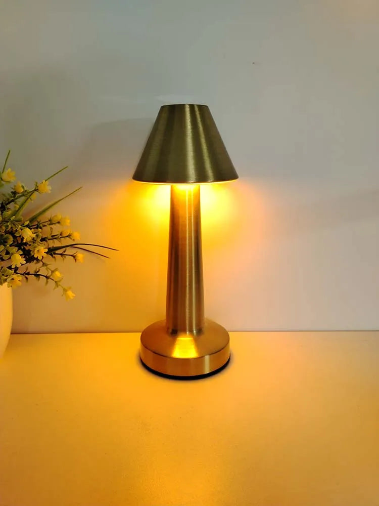 Rechargeable Led Table Lamp Retro Night Light Desk Bar Coffee Dining Room Home Decor Wireless 3 Colors Dimmable Touch Switch