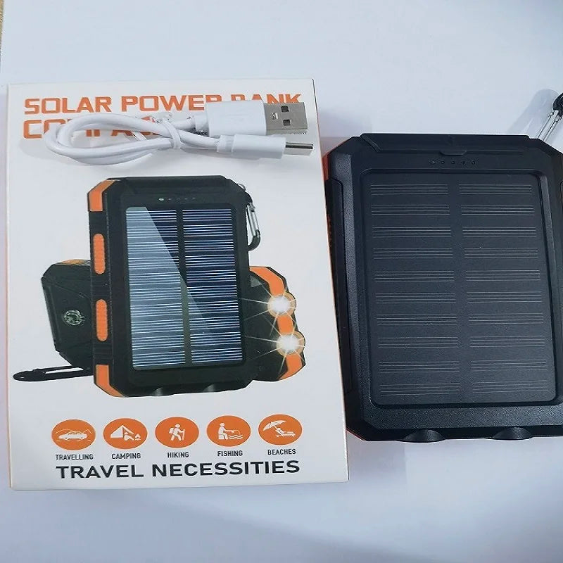 Power Bank Solar 20.000 mAh – Carregamento Rápido com Lanterna LED