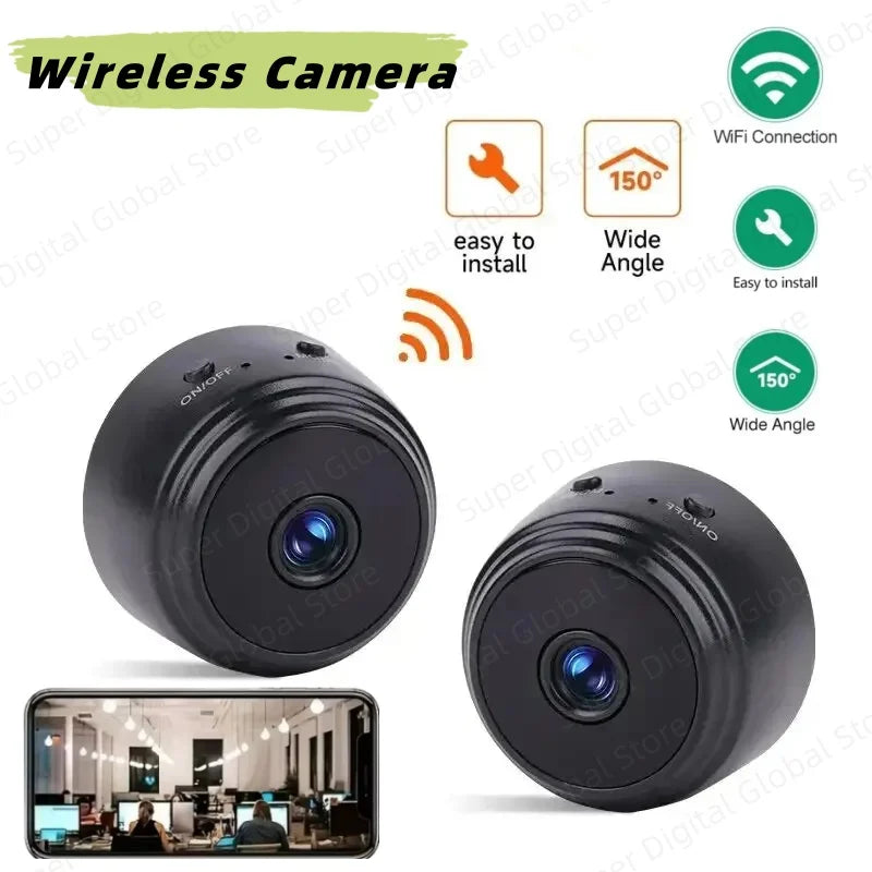 Mini Câmara Wi-Fi HD A9 – Câmara de Vigilância Inteligente