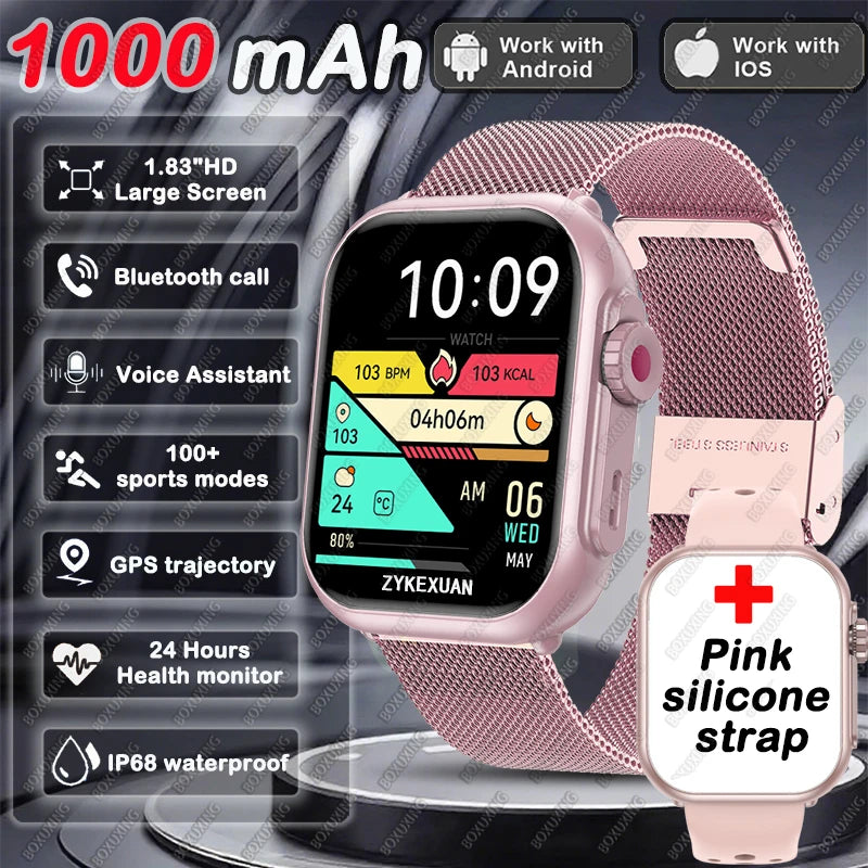 Smartwatch Ultra AMOLED 1,85” com Chamadas Bluetooth e IP68