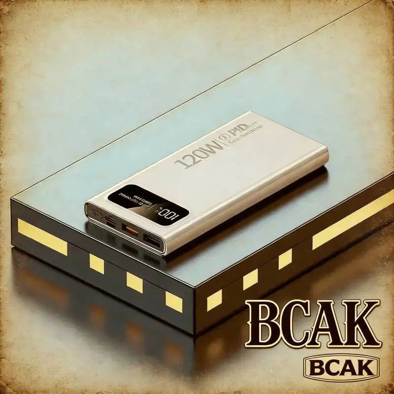 Power Bank BCAK 20.000 mAh 120W – Carregamento Rápido com Ecrã Digital