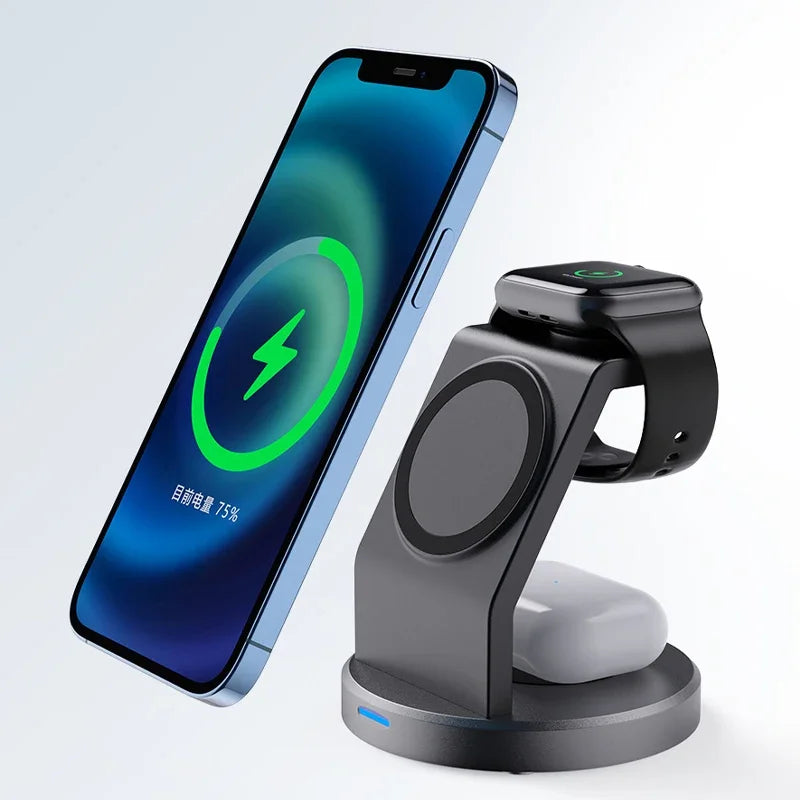 Estação de Carregamento Magnética 3 em 1 para, Apple