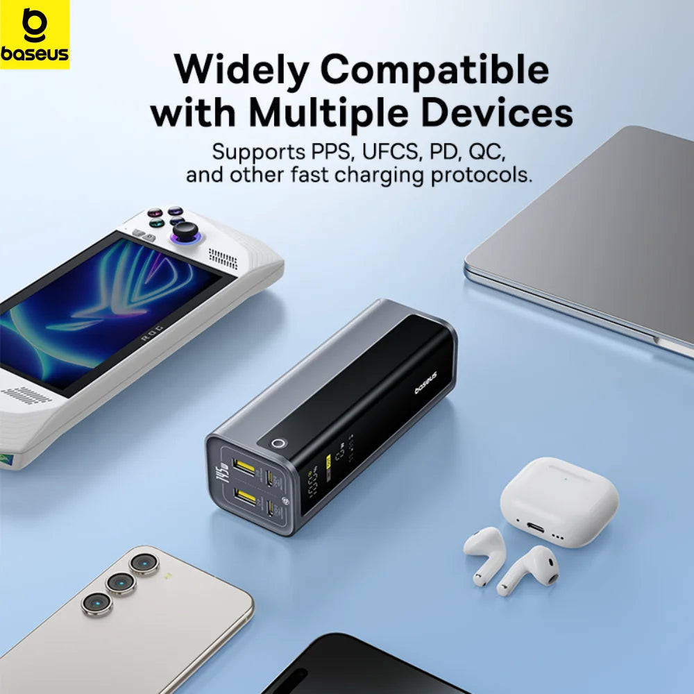 Power Bank Baseus 20.800 mAh 145W – Carregamento Rápido PD 100W com Ecrã Digital