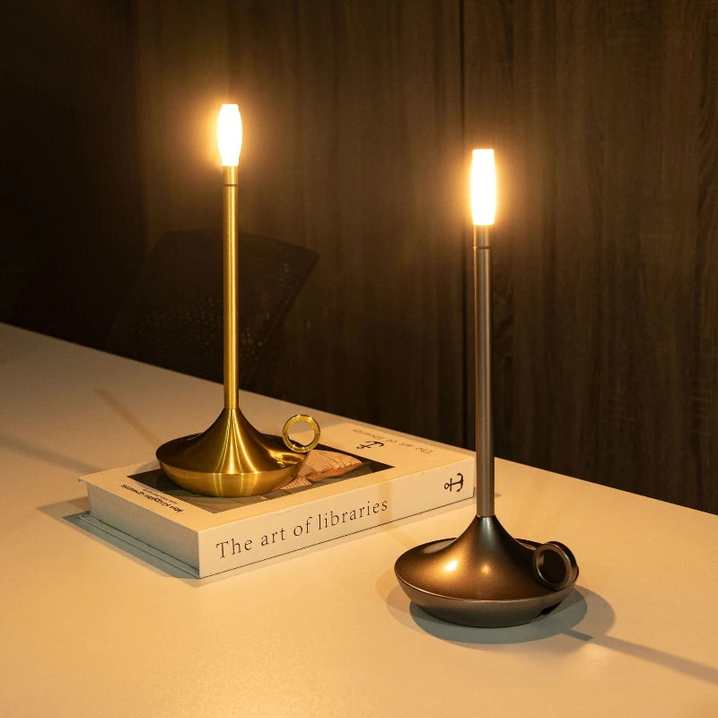 Candeeiro LED Ambiente Recarregável Estilo Vela Premium