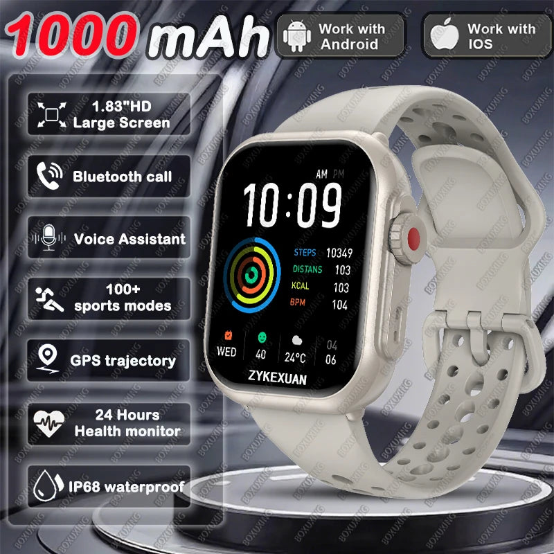Smartwatch Ultra AMOLED 1,85” com Chamadas Bluetooth e IP68