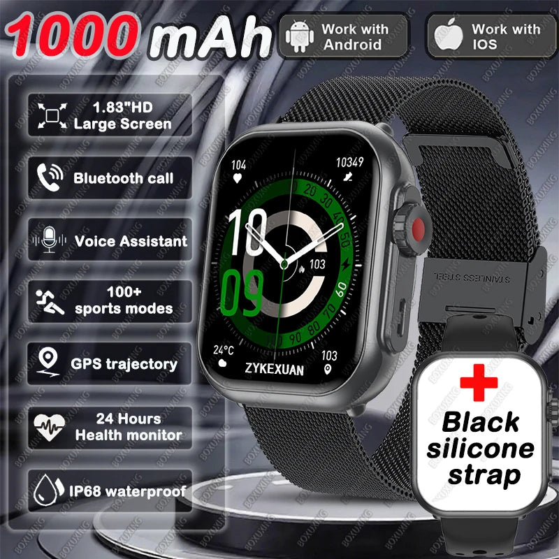 Smartwatch Ultra AMOLED 1,85” com Chamadas Bluetooth e IP68