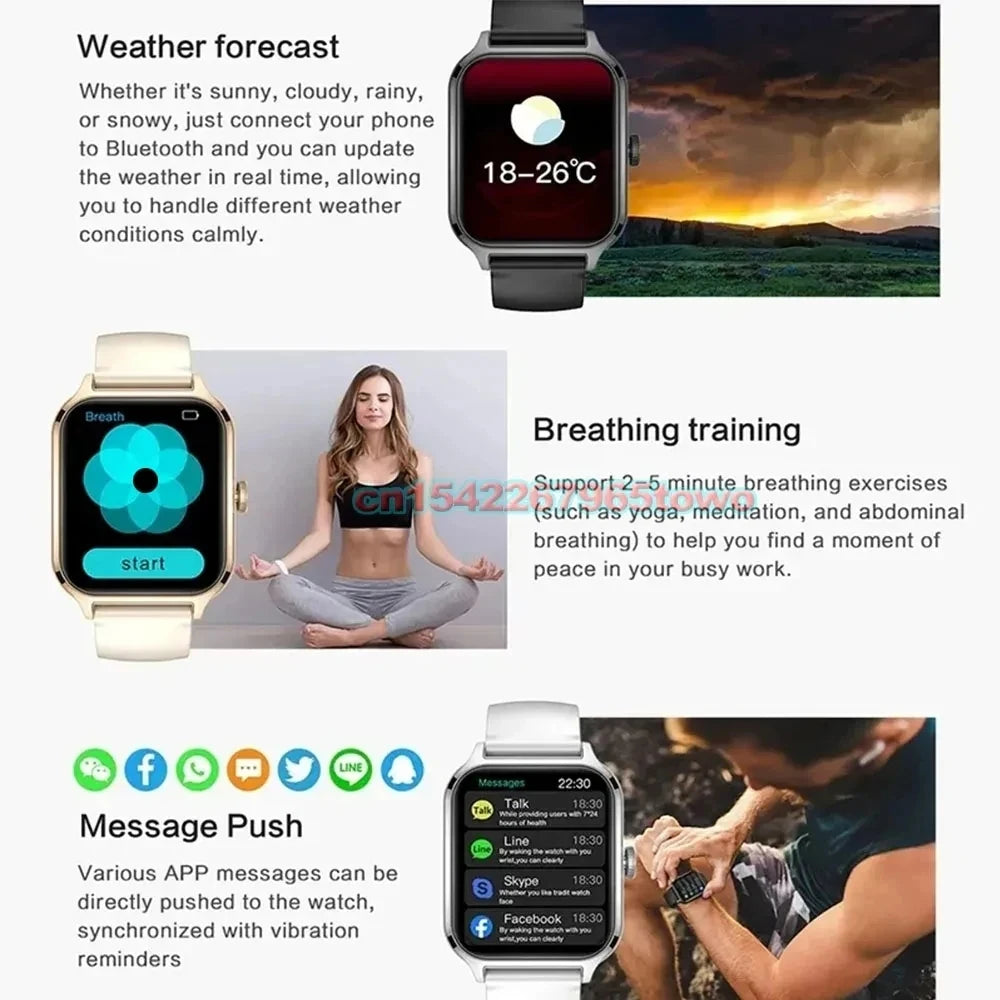 Smartwatch HD 1,83” com Chamadas Bluetooth e Monitorização da Saúde