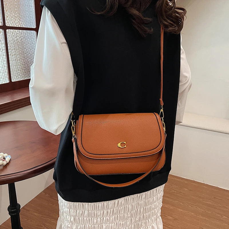 Luxury Women Elegant Leather Fashion Shoulder Bag High End Designer Tote Handbag For City Commuter Lifestyle Fashion