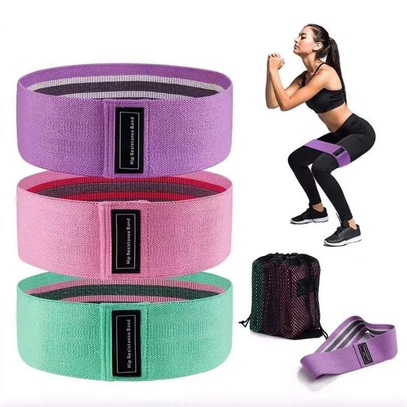 Kit de Faixas Elásticas de Resistência para Glúteos e Pernas